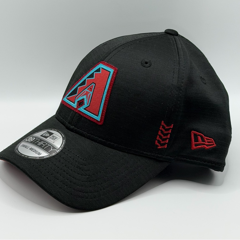 Arizona Diamondbacks New Era 39THIRTY Fitted Stretch Cap Small/Medium Black/Red - Picture 2 of 6